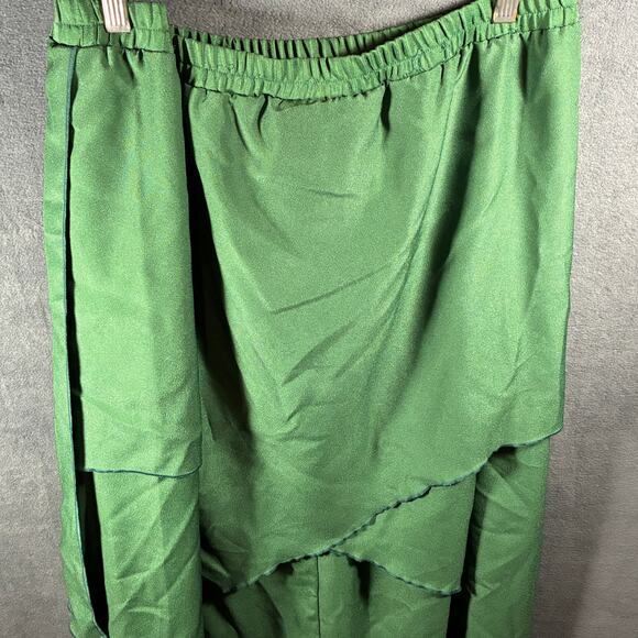 VTG christie women midi skirt 18 green fairy goblincore whimsigoth cottagecore - Picture 2 of 5